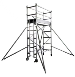 Single-width straight ladder scaffolding