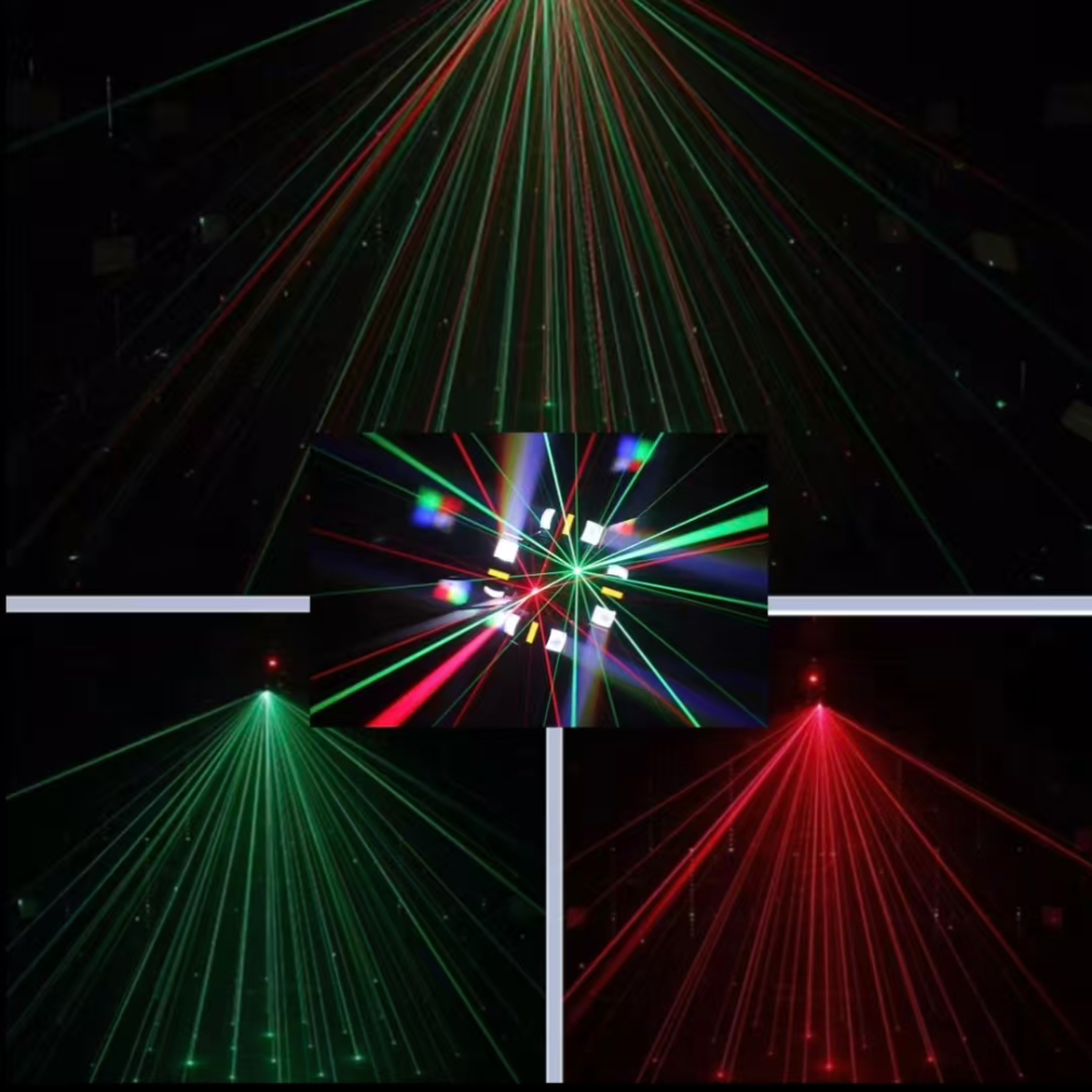 16*10W Four-headed Infinite Wind and Fire Wheel Head-Shaking Special Effect Light - Image 7