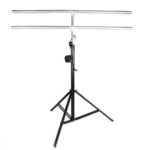 4m 80kg Light Duty Stage Light Lift Stand with Dual Round Crossbar